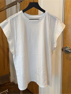 Everlane White Cap-Sleeve Boxy Tee